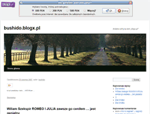 Tablet Screenshot of bushido.blogx.pl